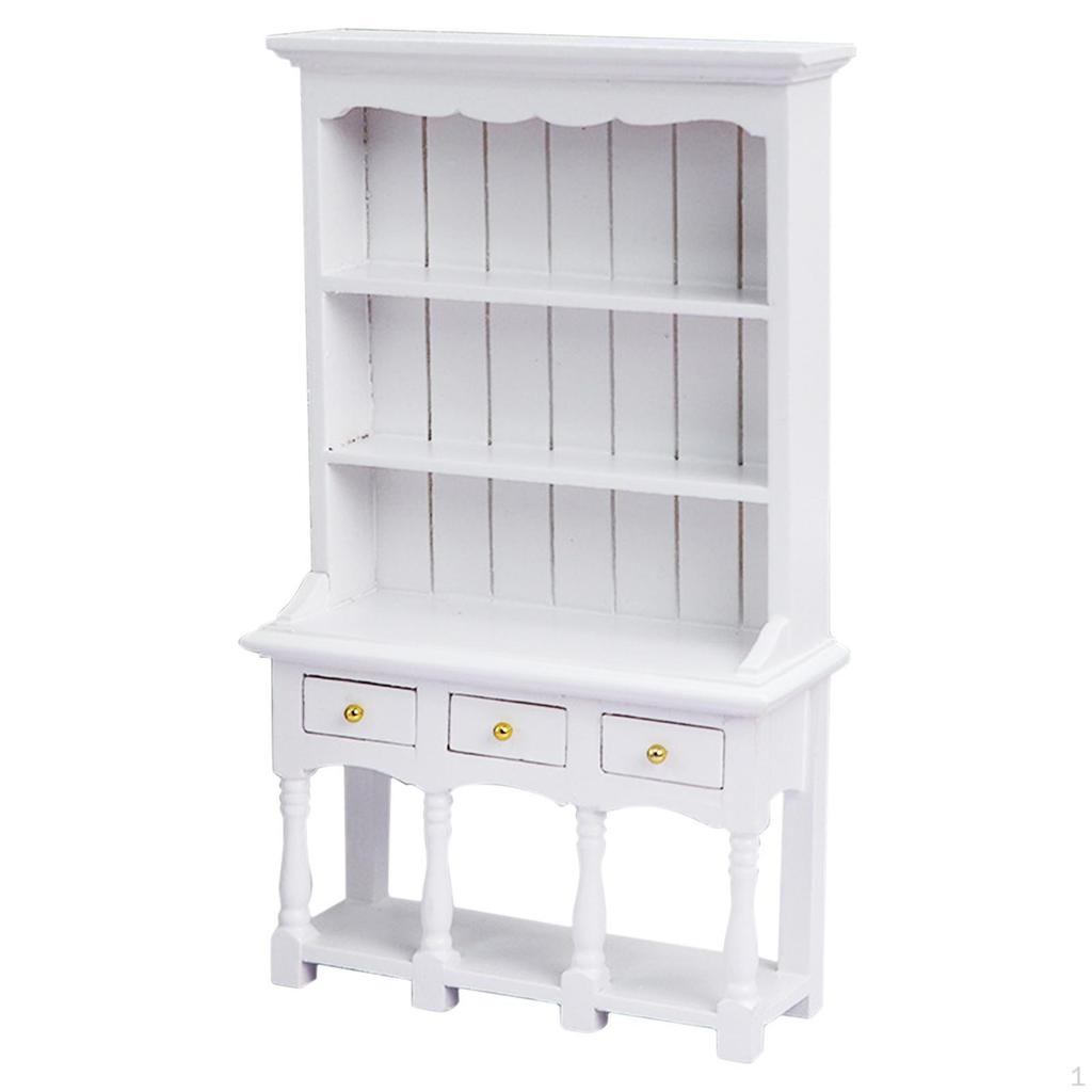 1:12 1/12 Miniature Cupboard Bookcase Dollhouse Furniture Adults Playset