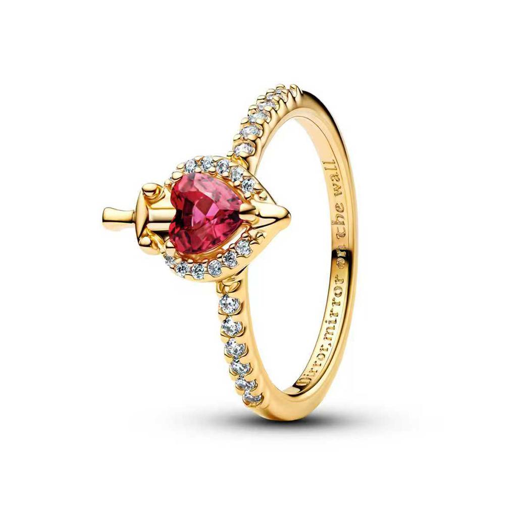 925 стерлинговое серебро Серия «Все принцессы» Тиара Тианы, Аладдин Жасмин, Кольцо-тиара Рапунцель Женское кольцо на палец для вечеринки