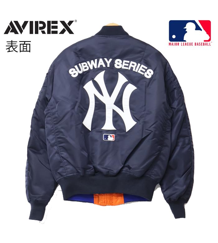 Куртка-коллаборация MLB [AVIREX] MA-1 783-3252049 (Размер M, 120 темно-синий)