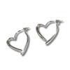 [mico.lor] серьги из нержавеющей стали (241) сердце набор из 2 женский хирургическая нержавеющая сталь 316L Совместим с аллергией на металлы серебристый серебристый цвет