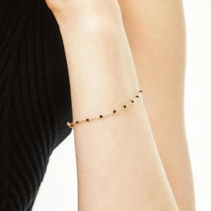 14k Color Point Layered Chain Bracelet (14k Gold) #LFB02