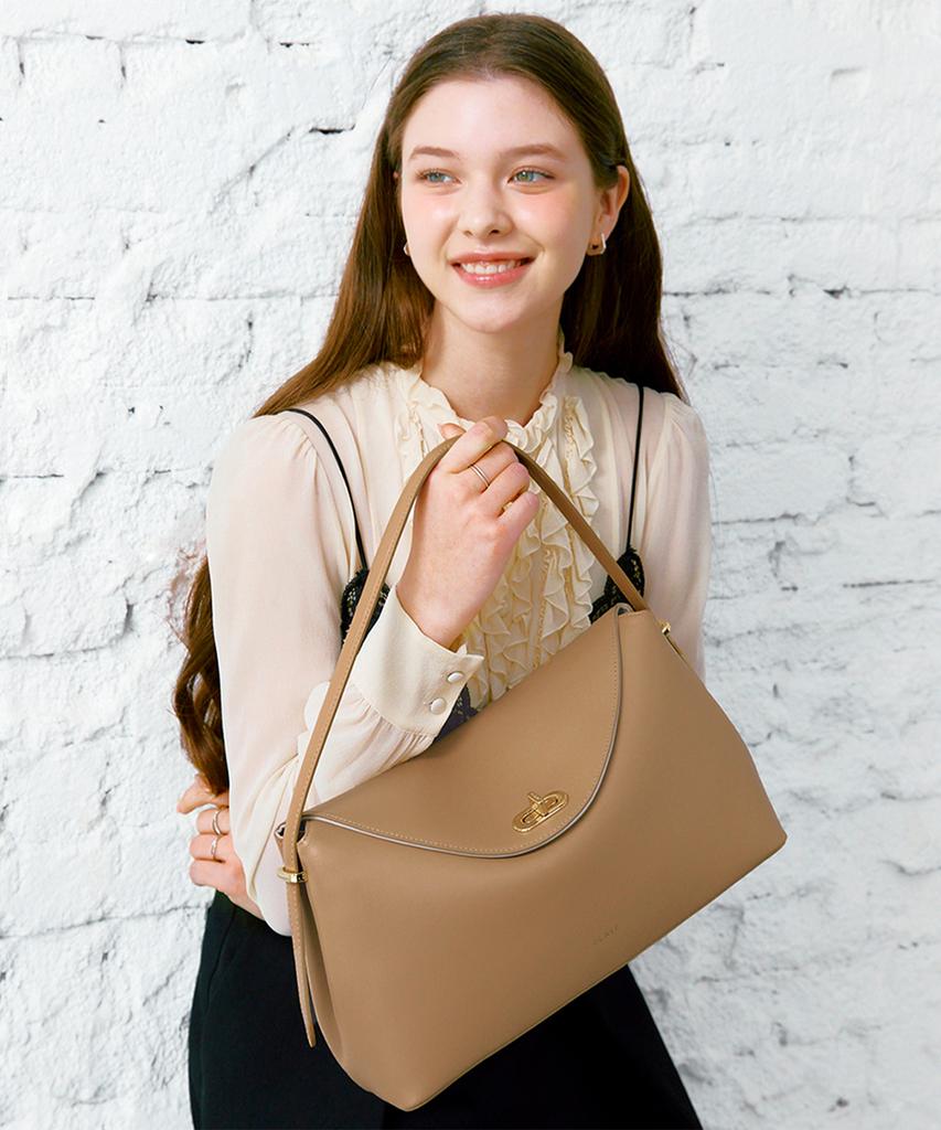 Clave Nicole Beige Tote Bag