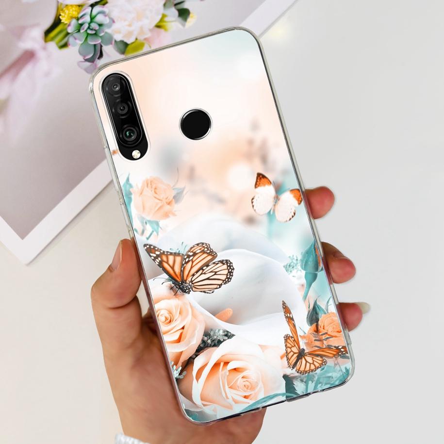 For Huawei P30 Lite Case 2020 Fashion Flower Bumper Soft Silicone Clear Cover For Huawei P30 Lite Pro Fundas P 30 P30Lite Hoesje