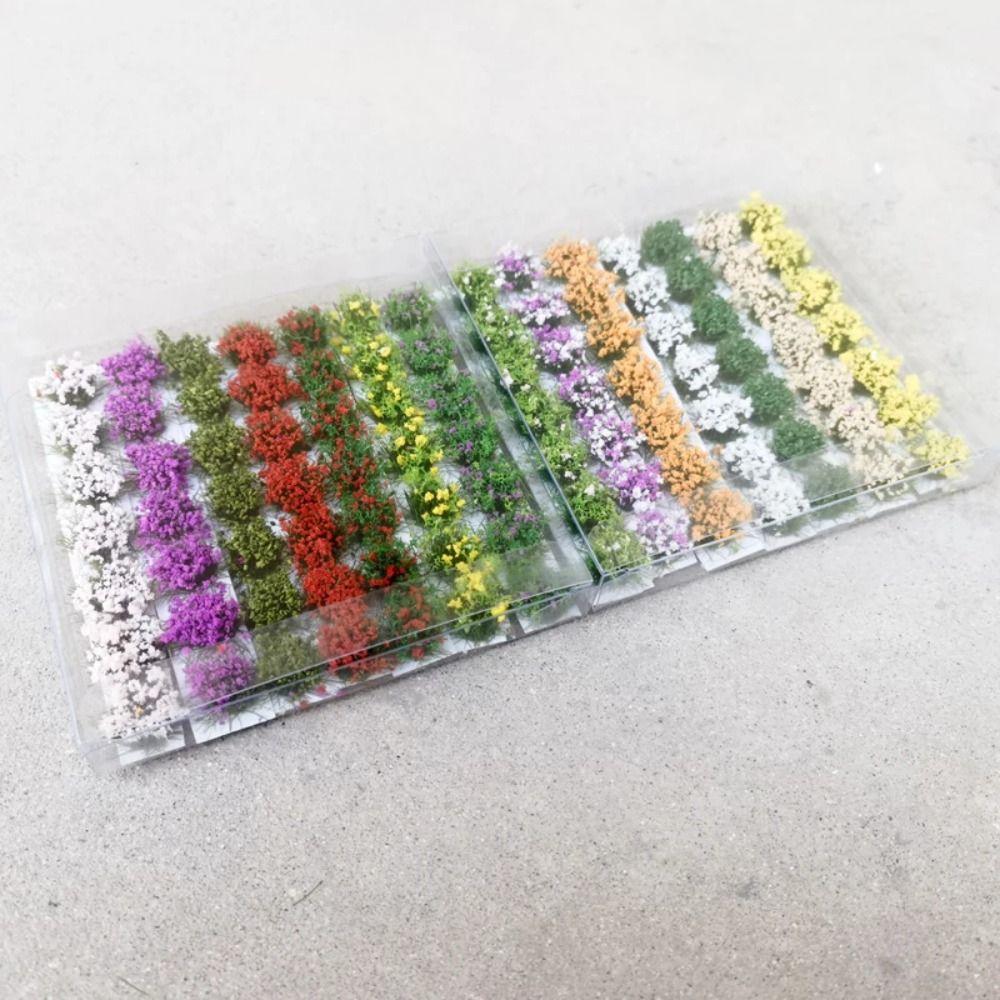 Railway Train Static Flower Tufts ABS Plant Materials Flower Grass Model Micro Landscape