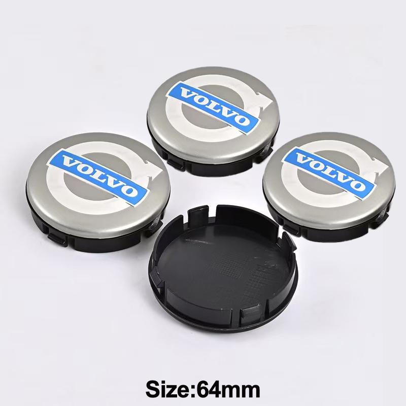 4pcs 64mm Volvo Wheel Center Cap Hub Cover Badge Emblem Sticker Car Accessories For Volvo S40 S60 S80L XC60 XC90 V40 V60 V50 V90 JP5