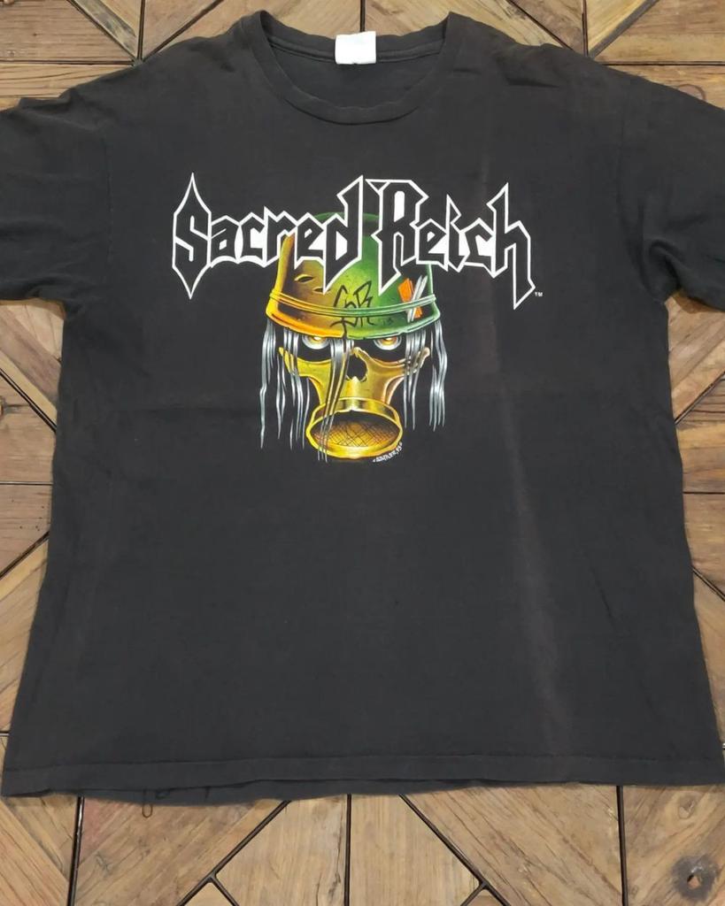 Классическая черная футболка с коротким рукавом унисекс Sacred Reich, артикул QT651