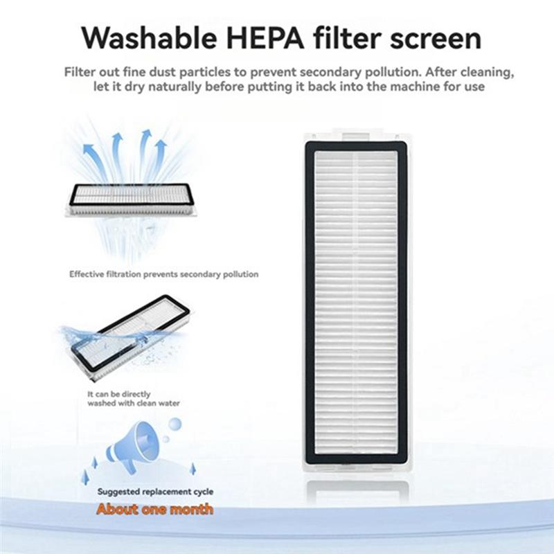 LITE-Запасные HEPA-фильтры для пылесоса-Совместимы с Xiaomi, Mijia M40S/OV31CN-Моющиеся запасные части 8 шт.