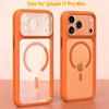 Transparent Defender For Magsafe Case for 17 16 15 14 13 Pro Max Camera AI Touch Control Wireless Charging Acrylic Cover
