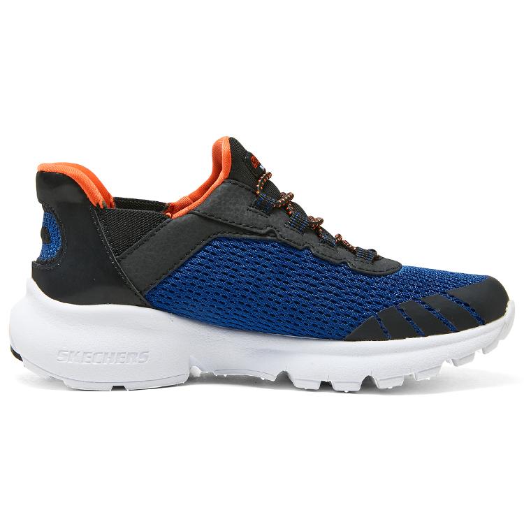 Skechers Мальчики износостойкие дышащие износостойкие дышащие детские беговые кроссовки Королевский синий Черный 403839L-RYBK