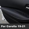 Для Toyota Corolla 12th 2019 2020 2021 4 шт./лот, внутренняя дверная ручка автомобиля, кожаная панель, защитный чехол