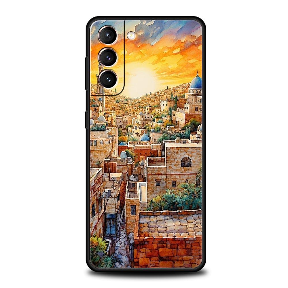 Чехол для телефона с изображением Иерусалима для Samsung Galaxy S24 S23 S22 S20 Ultra S21 FE 5G S10 S9 Plus S10E S8 Мягкий силиконовый чехол