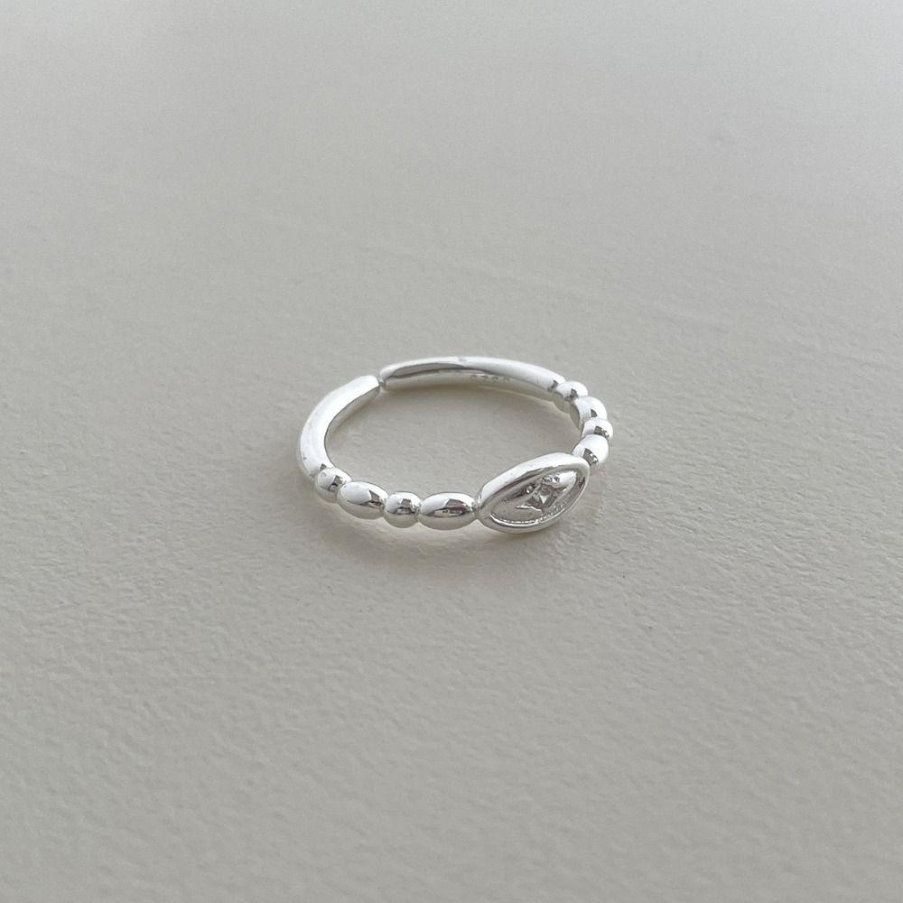 Stackable Design Heart Ring Silver Color Adjustable Ring Open Finger Ring Valentines Gift