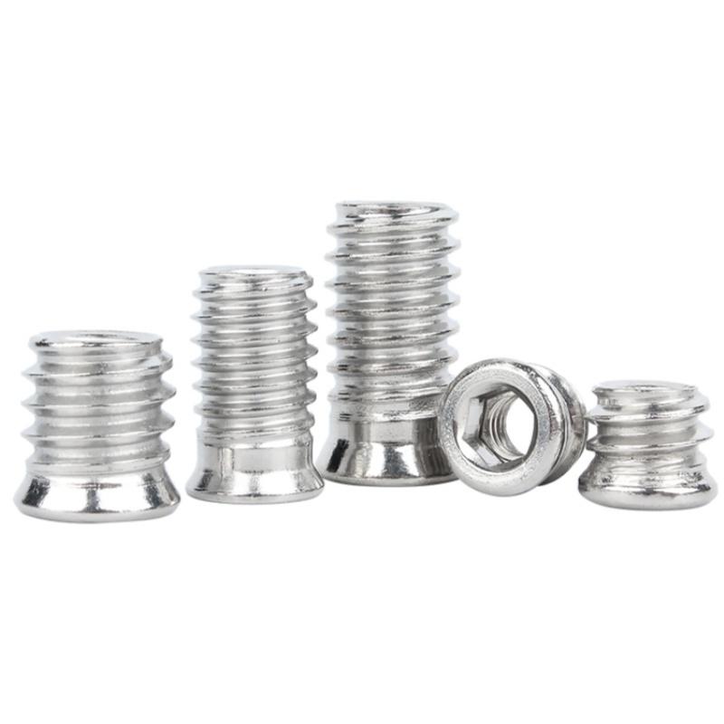 M4 M5 M6 M8 Нержавеющая сталь 304 Врезные гайки с шестигранным шлицем с резьбой для деревянной мебели