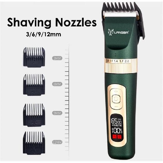 LANGBA C95 Dog Clipper Professional LCD Display Pet Cat Clippers Shaver Electrical Grooming Trimmer Rechargeable Haircut Machine