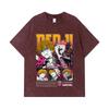 275 GSM Washed T-shirts 100% Cotton Chainsaw Man V35 Denji Pochita Print Unisex Heavy Cotton T Shirt