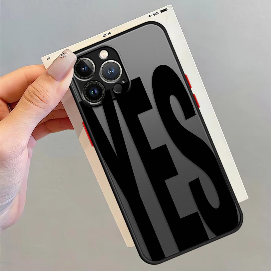ЧЕХОЛ «ДА И НЕТ» для iPhone 17 Pro Max XS XR Air 7 8 SE 15 12 11 13 Mini 16 Plus 14 Funda Задняя крышка телефона
