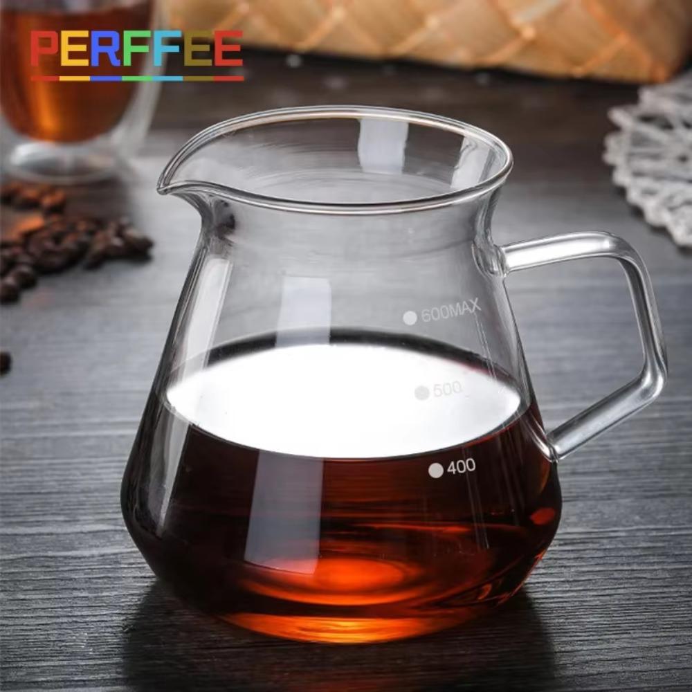 400ml 600ml Coffee Server Pour Over Glass Range Dripper 01 02 Heat Resistant Coffee Kettle Brewer Drip Coffee Share Pot