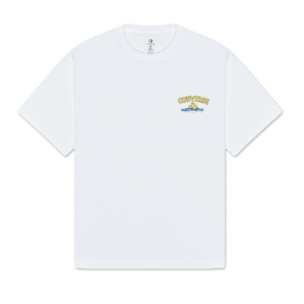 Converse HIGH SUMMER RIVER TOURS T Shirt Men's White 10026675-A02