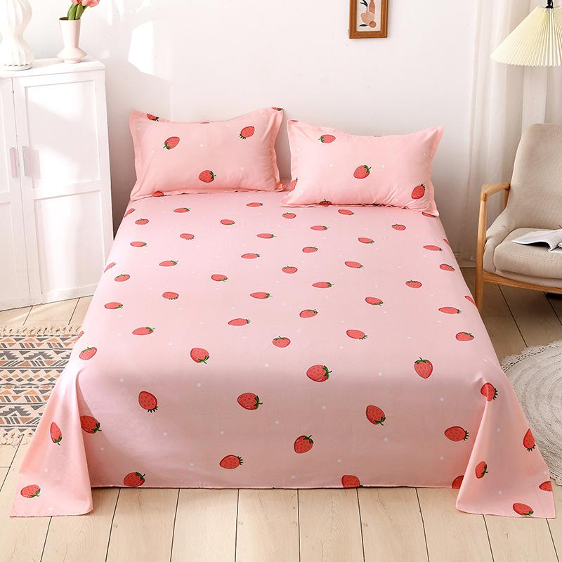 INS Style Bed Sheet One-Piece Winter 1.8m Double Bed 1.2m Student Dormitory Single Bed Minimalist Washed Cotton Quilt
