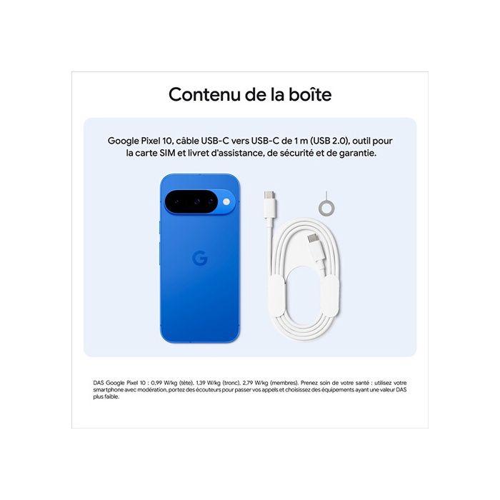 Smartphone - GOOGLE - Pixel 10 - 256 Go - Vert Citron - 5G Double SIM