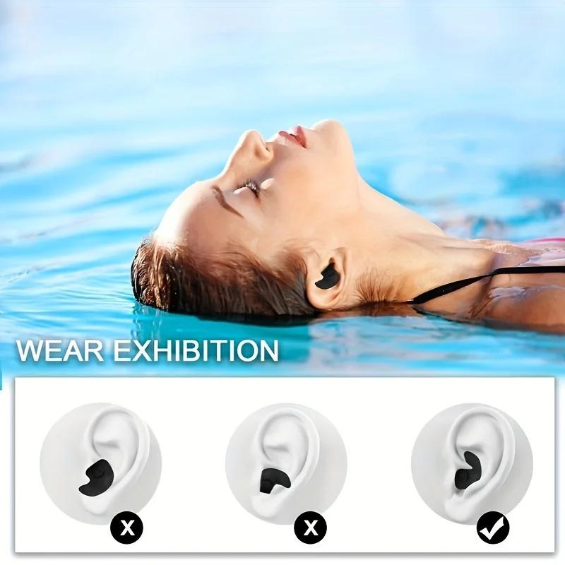 A Pair Of Reusable Swimming Earplugs For Swimming, Surfing, And Snorkeling. Available In A Variety Of Colors.