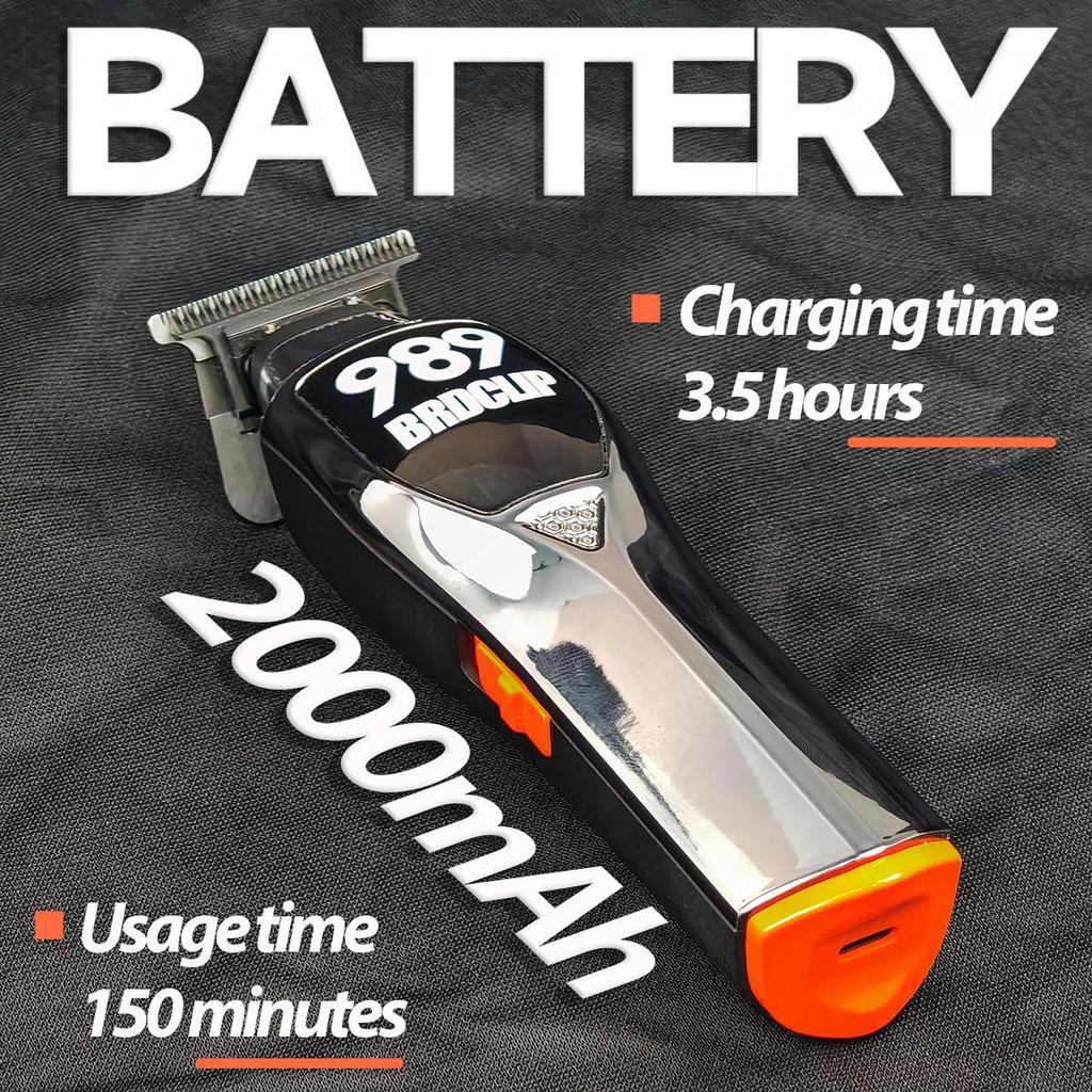 Профессиональный домашний электрический беспроводной триммер для волос BRDCLIP, триммер для лысых волос BRD989, мужская парикмахерская машинка