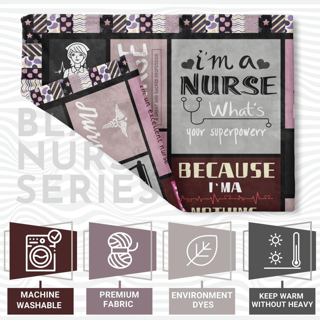 Blanket Nurses Week Appreciation Nursing Student Graduation Birthday Gift Gifts for Women Nurses Blanket Soft Warm Flannel Throw