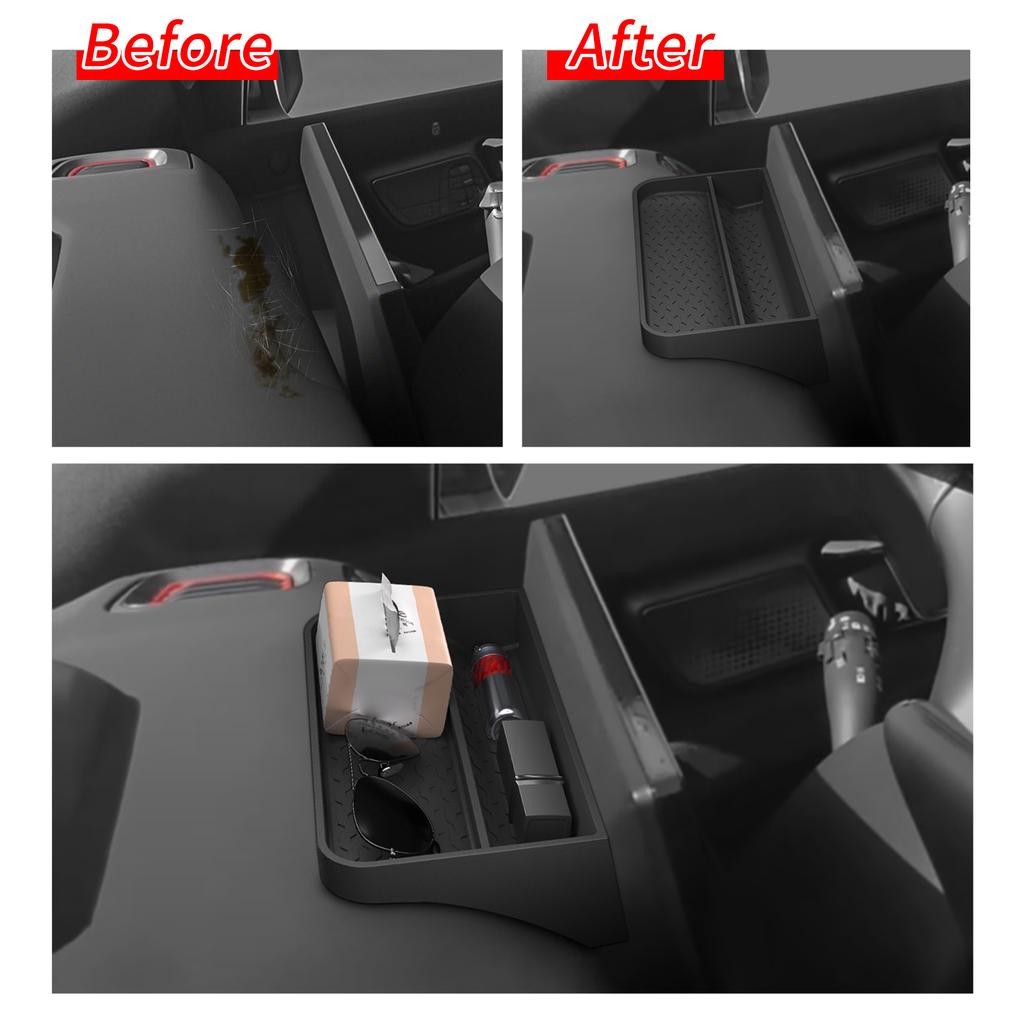 LHD для BYD Shark 2024 2025 Автомобильный лоток для хранения на приборной панели Экран дисплея Задний ящик для хранения Лоток Органайзер Аксессуары Черный