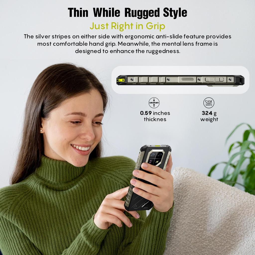 Ulefone Armor 22 Rugged Phone ,16GB (8GB+8GB) RAM ,128GB ROM , Android 13 NFC 64MP 4G Smartphone