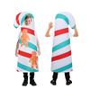Kids Santa Claus Christmas Costume with Candy Cane Gift Box - Perfect for Parties and Performances
