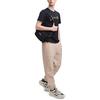 Fila Футболка мужская с принтом логотипа, модная, повседневная, простая, с круглым вырезом, вязаная, с коротким рукавом, топы, черная F11M319105F-BK