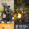 Hand-painted Bear Statue LED Light Resin Mom Baby Bear Ornament Garden Decor Outside Patio Lawn Decoration