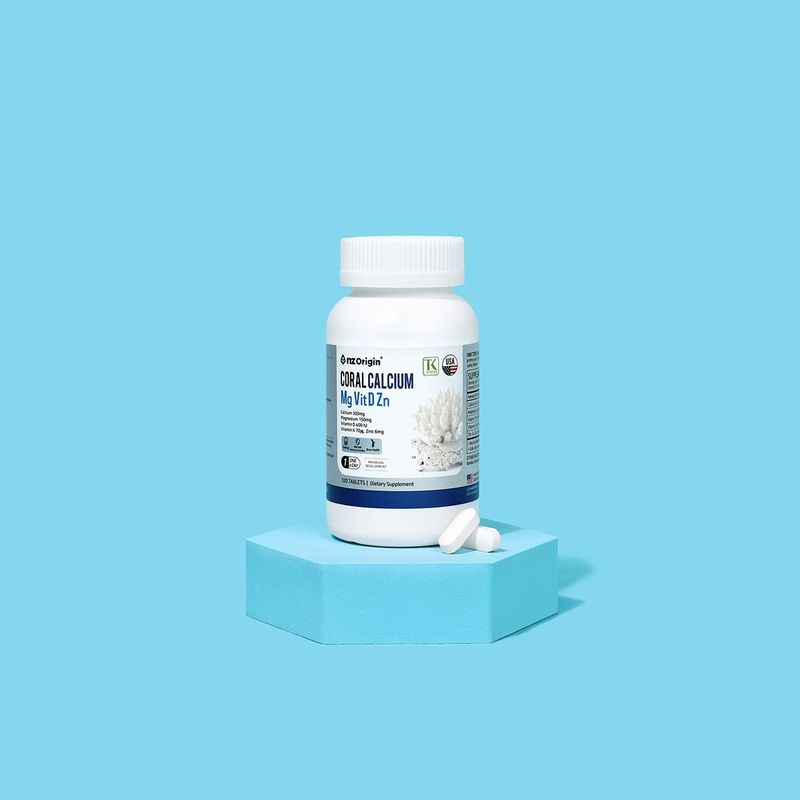 Кальций из кораллов новозеландского происхождения Mg Вит. D Zn 120 шт.