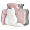 Cute, Fluffy, Soft Hot Water Bottle, Fillable, 1500ml (1.5L), Cat Design, Perfect for Camping, Plush Toys, Eco-friendly Rubber Design, No Electricity