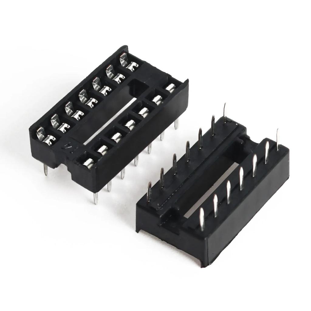 10PCS IC Sockets 6Pin 8Pin 14Pin 16Pin 18Pin 20Pin 24Pin 28Pin DIP Socket Chips Base DIP IC Sockets Adaptor