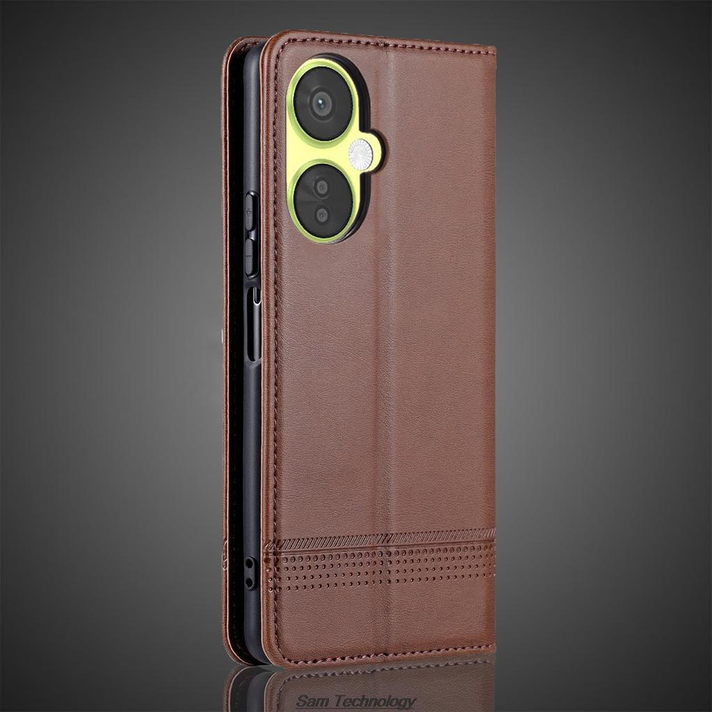 Магнитный адсорбционный кожаный чехол для Oneplus Nord CE 3 lite / 1+ Nord CE3 lite Flip Cover Protective Case Fundas Coque