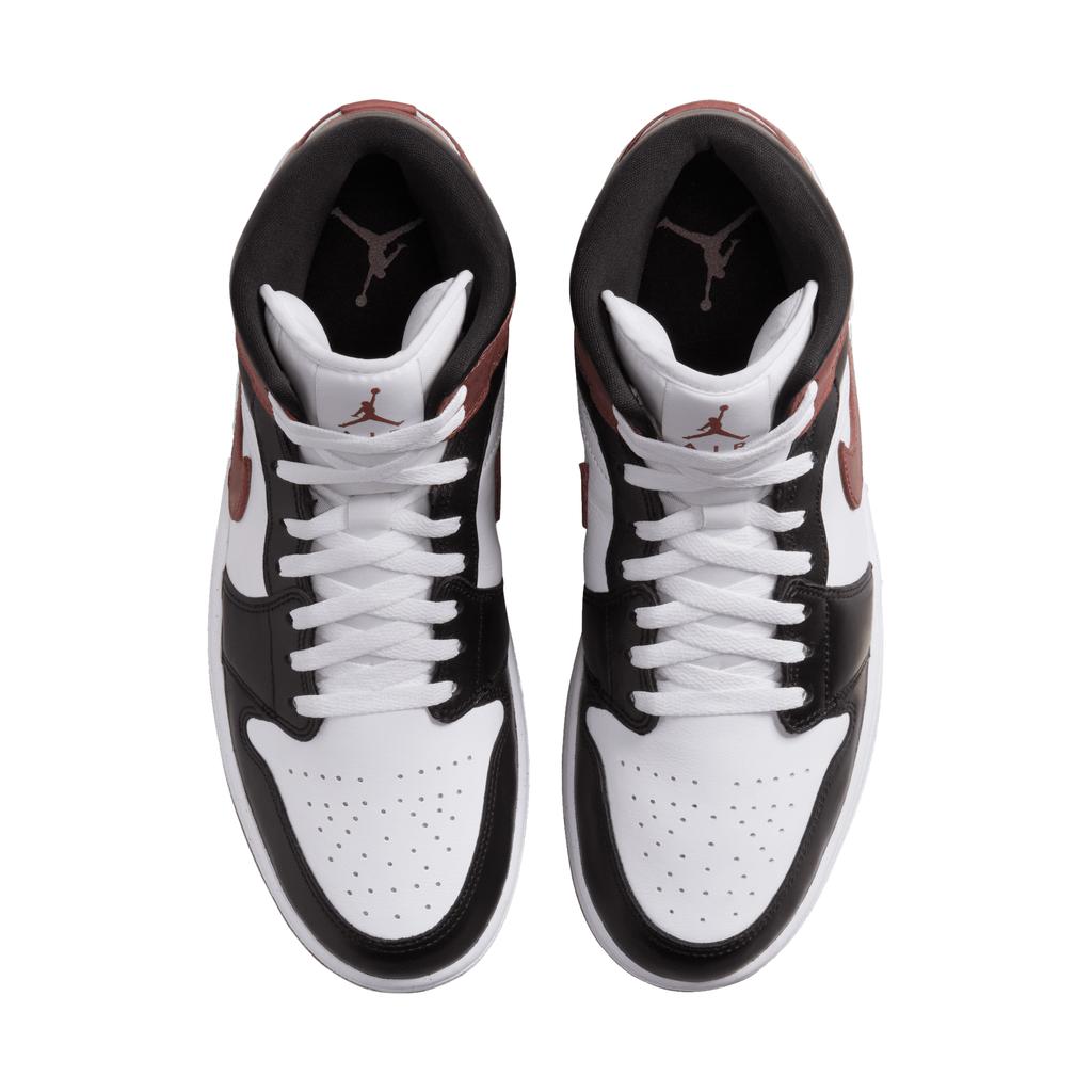 Кроссовки Air Jordan 1 Mid SE Dark Pony Unisex красные белые черные HF3216-102