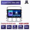 Автомобильный радиоприемник на базе Android Carplay для Suzuki Liana 2004-2013, автомобильный мультимедийный видеоплеер, GPS-навигация, WIFI, 4 + 64 ГБ