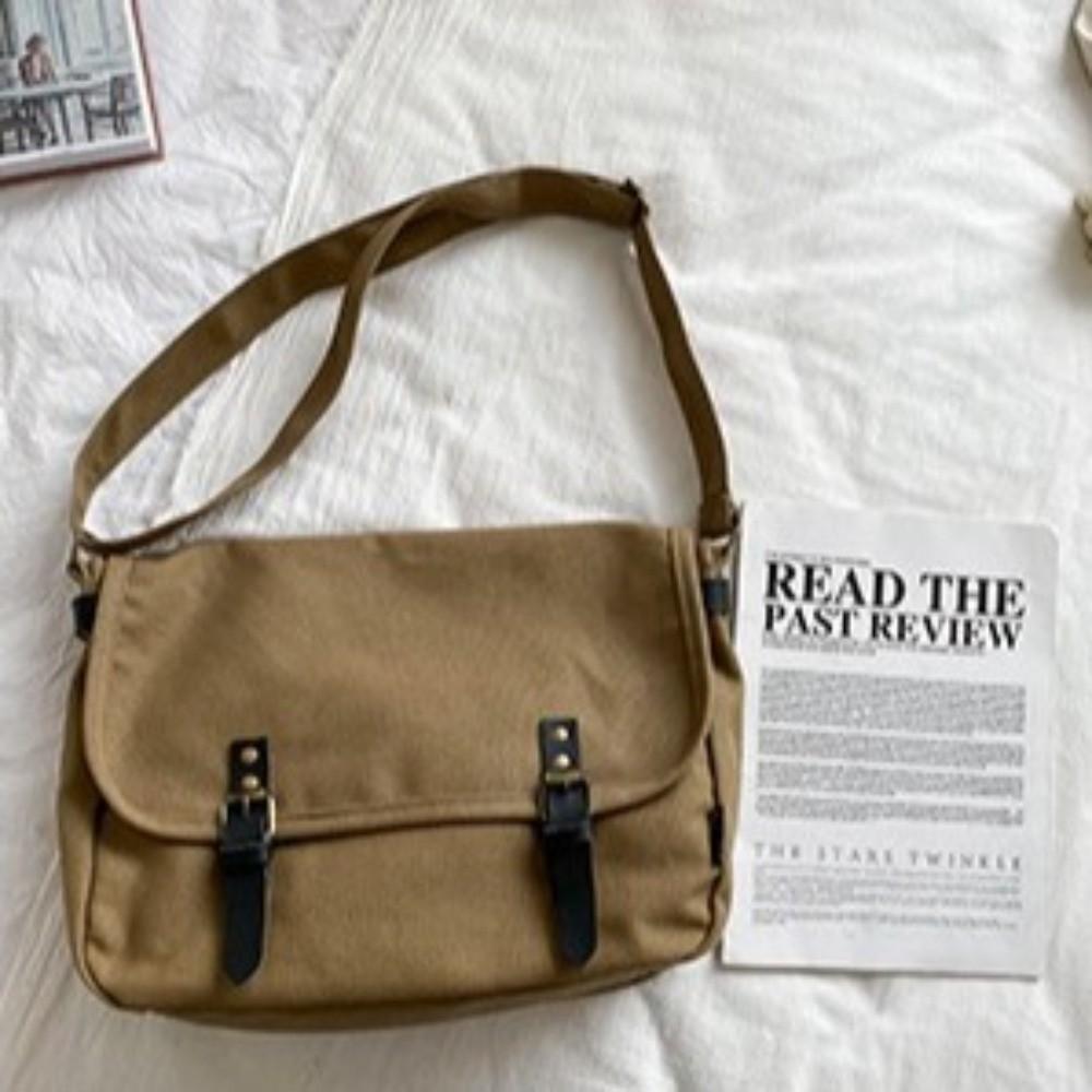 Japanese Style Shoulder Bag Large Capacity Cross-body Bag Durable Canvas Bag Fashion Wear
