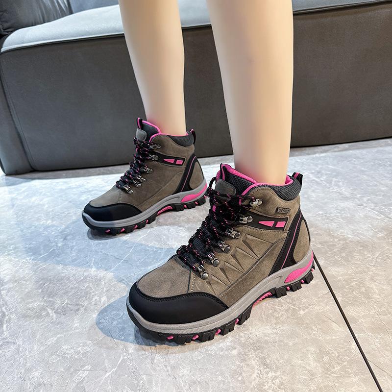 Туфли на толстой подошве с высоким верхом для женщин 2024 года, осень и зима, новые повседневные дышащие спортивные легкие повседневные туфли