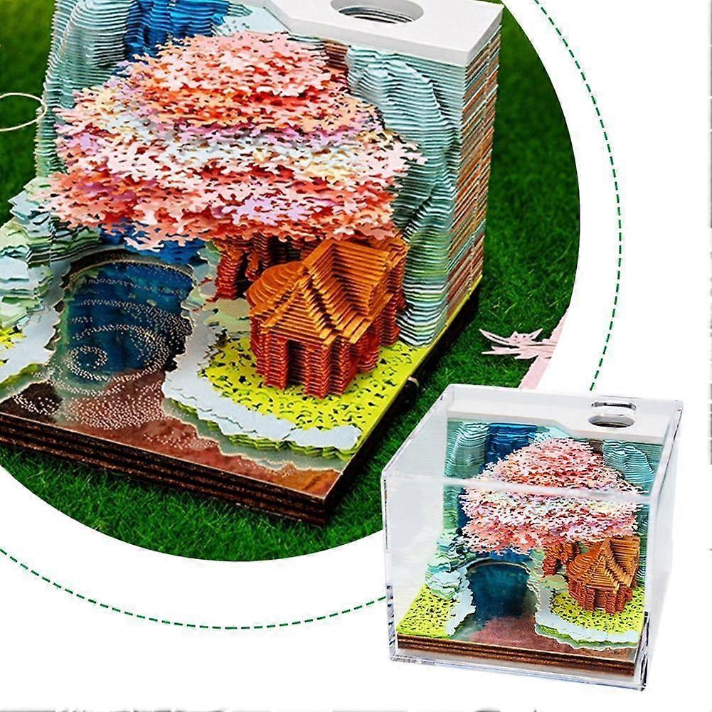 Flower Fruit Mountain Tree House 3d Sticky with Dustproof Acrylic Cover