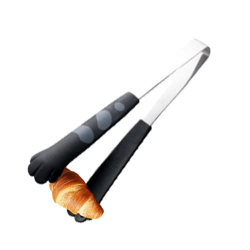 Cat Tongs - Stainless Steel Cat Paw Tongs with Rubber Food Tongs | Versatile and Durable Stainless Steel Tongs with Silicone Tips, Heat-Resistant, Per