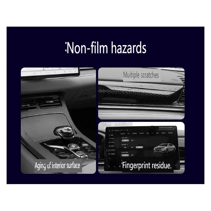 Tpu Transparent Film for 2024 Changan X7 PLUS Car Interior Sticker Console Dashboard Screen Protection Film Car Accessories