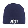 Solo Arise Unisexga Leveling Logo Knitted Hat Beanie Winter Hats Warm Acrylic  Street  Caps for Unisex Women Gift