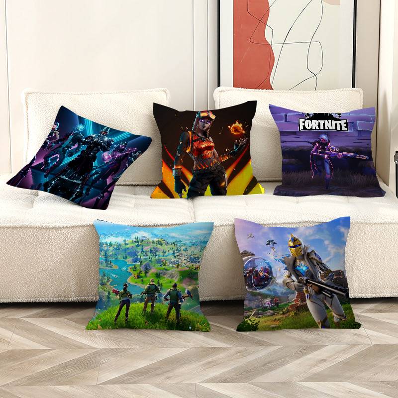 Cartoon Game FFortniteS Cushion Cover Inches Farmhouse Decor Home Throw Pillow Covers For Couch Decorations
