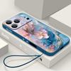 Чехол-шнурок с узором под золотой мрамор для iPhone 17 Pro Max Funda iPhone 16 15 14 13 Pro Max 11 16E 17E Мягкий силиконовый чехол
