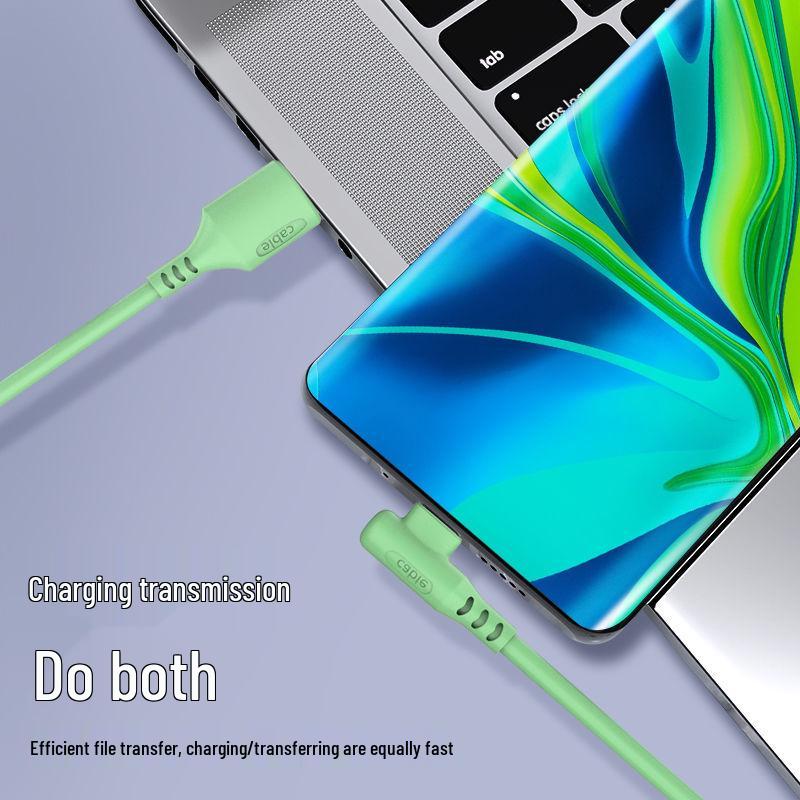 Универсальный Быстрозарядный Жидкий Угловой Кабель 3A для Huawei, Vivo, Xiaomi, Oppo, Meizu и Android Телефонов