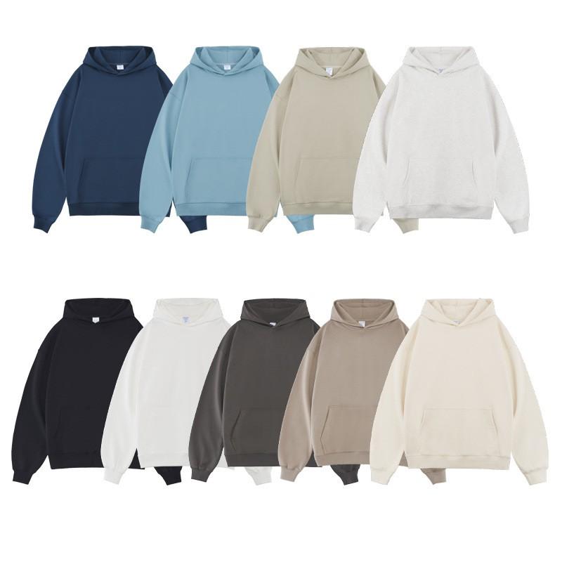 Heavyweight 450G Fleece Hoodie Mens Loose Fit Streetwear Sweatshirt