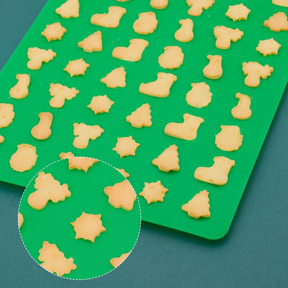 60-гнездная силиконовая форма для шоколада в виде елки, снежинки, носка, печенья, конфет, желе, форма для льда, украшение для торта в виде Санты