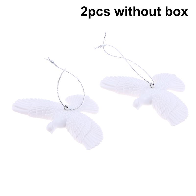 2 шт. Белый голубь Украшение на елку Белые маленькие крылья Креативный милый Пасторальный стиль Универсальный DIY Подвеска